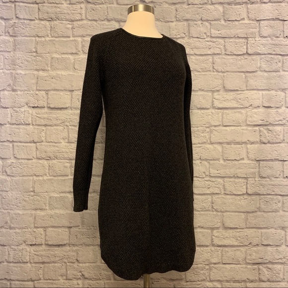 ❗️3/$20❗️Loft Charcoal Gray Sweater Dress EUC - Picture 1 of 8